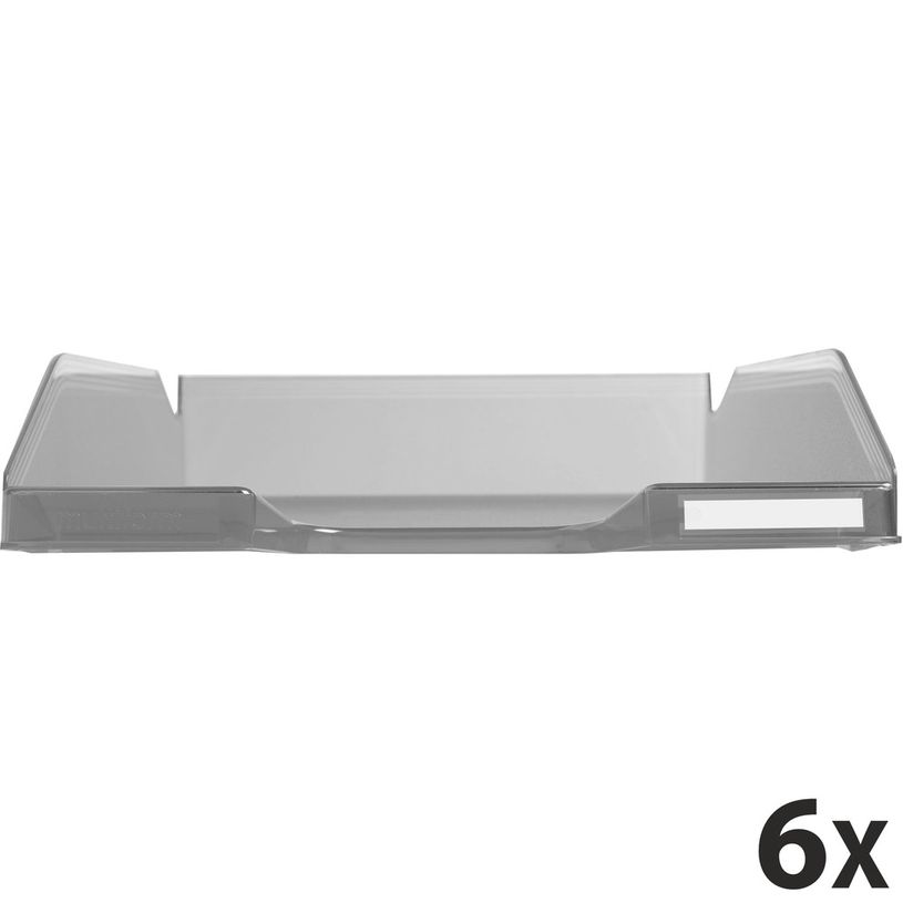 9002493011335-Exacompta COMBO - 6 Corbeilles à courrier gris translucide-P_400001720_1-0
