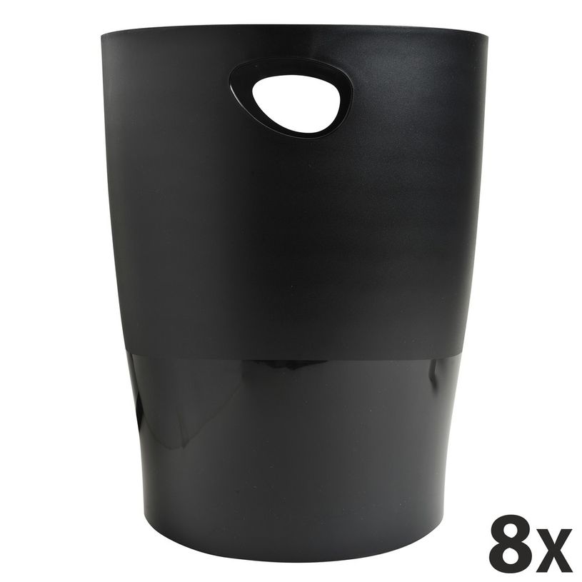 9002493032064-Exacompta Ecobin - 8 Corbeilles à papier 15L - noir-P_400001778_1-0