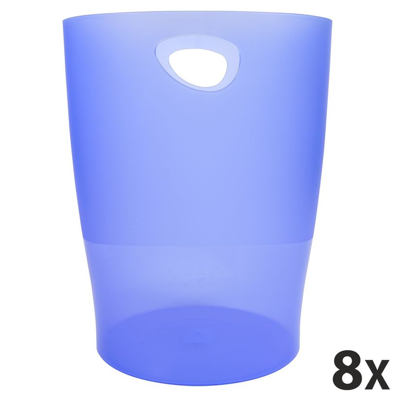 9002493032071-Exacompta Ecobin - 8 Corbeilles à papier 15L - bleu glacé translucide-P_400001781_1-0