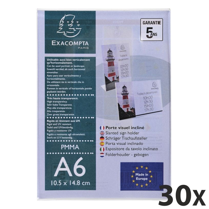 9002493104266-Exacompta - 30 Porte-visuels incliné - A6 horizontal/vertical-P_400001816_1-0