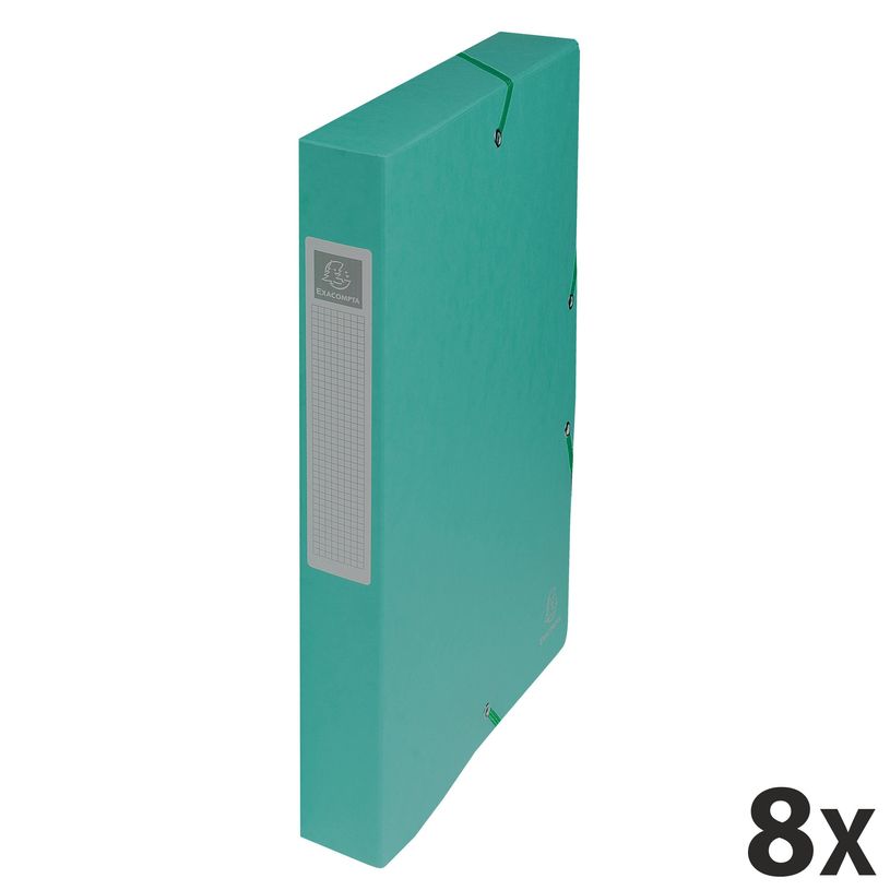 3130632504038-Exacompta Exabox - 8 Boîtes de classement en carte lustrée - dos 40 mm - vert-P_400001826_1-0
