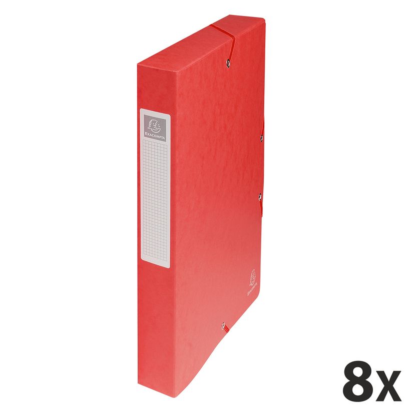 3130632504052-Exacompta Exabox - 8 Boîtes de classement en carte lustrée - dos 40 mm - rouge-P_400001827_1-0