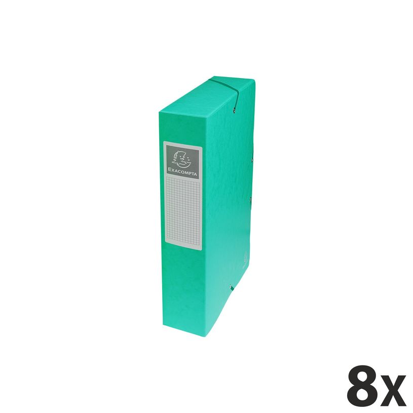 3130632506032-Exacompta Exabox - 8 Boîtes de classement en carte lustrée - dos 60 mm - vert-P_400001841_1-0