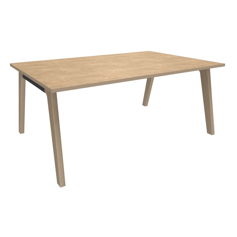 3253310171770-Bureau WOODY Manager - L180 x P100 x H72,5 cm - pieds chêne traverse carbone - plateau im-P_400001884_1-0