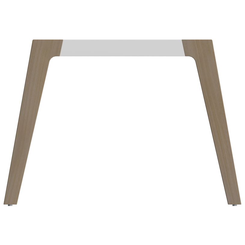 3253310171794-Bureau WOODY Manager - L210 x P100 x H72,5 cm - console retour à droite L200 x P60 cm - pieds blanc - -P_400001886_2-1