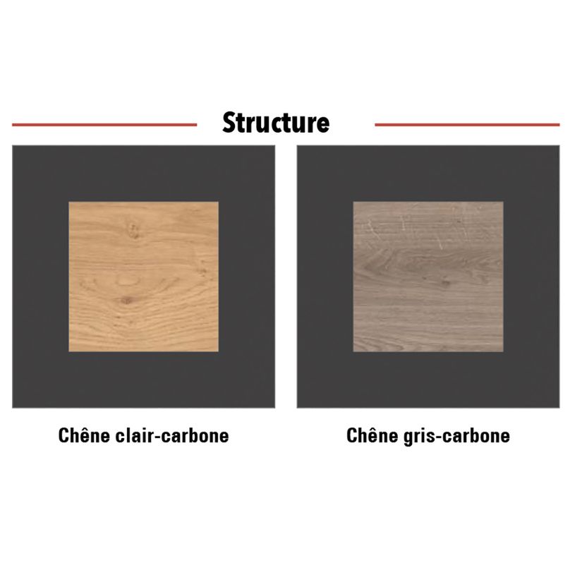 3253310170018-Box acoustique IN'TEAM - L210 x H 150 x P170 cm - 6 places avec table - structure chêne gris et car-P_400001897_3-2