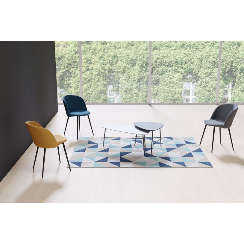 3660141226249-Table basse LAZY - L60,5 x P50 x H45 cm - pieds acier noir - plateau noir-P_400001939_4-3