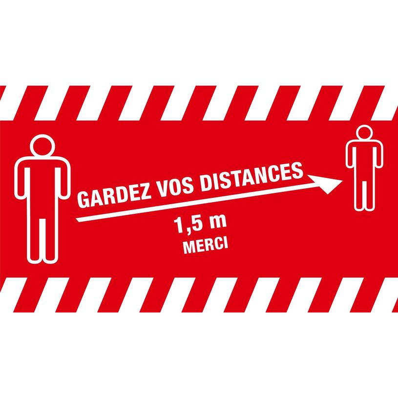 0404000019992-Novus Dahle - Tapis de distanciation sociale -  gardez vos distances- 85 x 150 cm - rouge-P_400001999_1-0