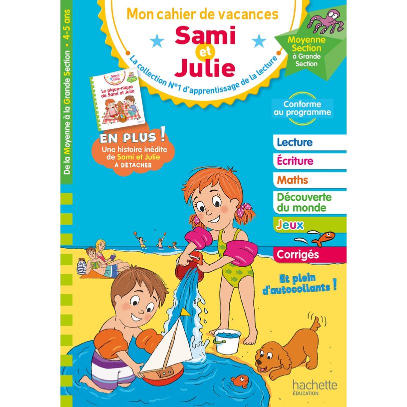 9782017865407-Sami et Julie - De la Moyenne à la Grande Section - Cahier de vacances--0