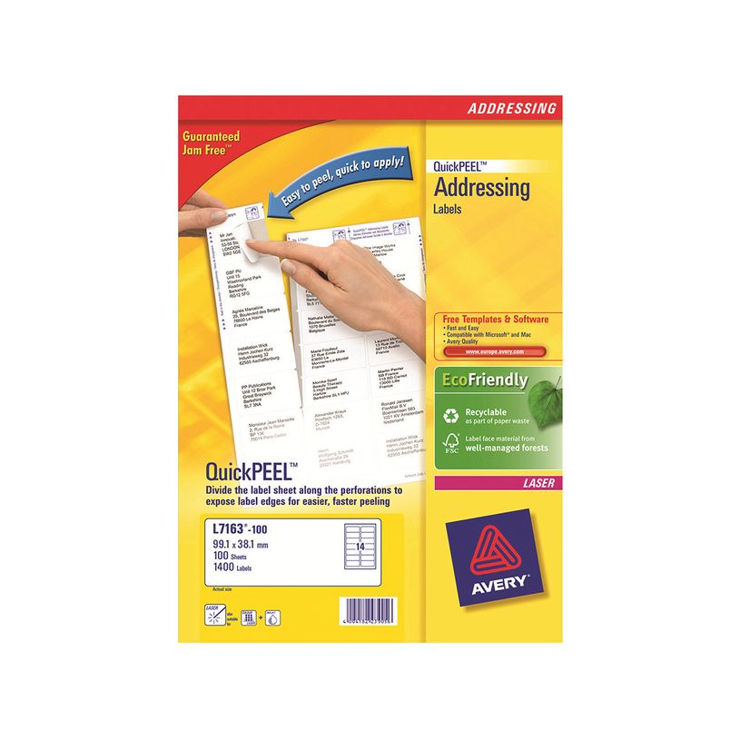 4004182055915-Avery QuickPEEL Recycled Labels - Adhésif permanent - blanc naturel - 38.1 x 99.1 mm 1400 étiquette(s) (100 feuill-P_400002011_1-0