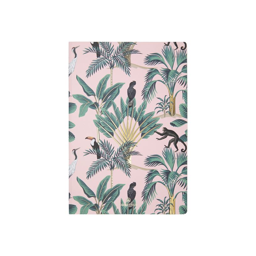 3108725880208-Oberthur Bahia - Carnet de notes souple A5 - ligné - 200 pages - jungle-P_400002142_4-0