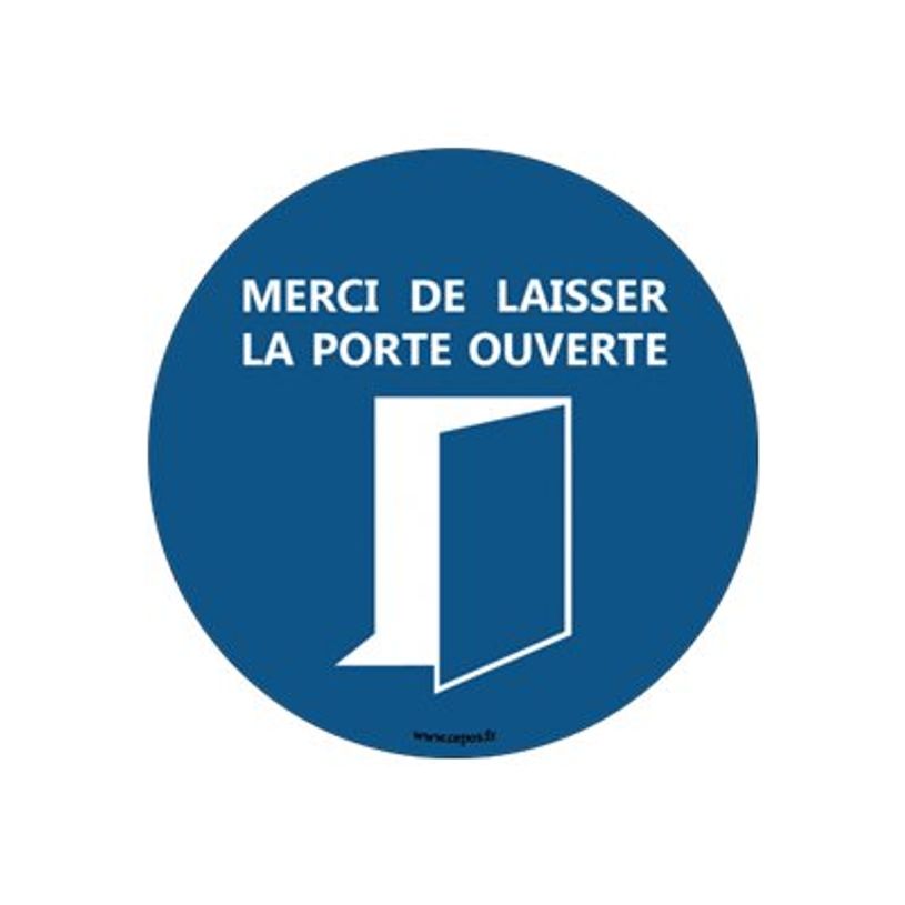 3462159015880-Take Care by CEP - Sticker de signalisation mural : laisser la porte ouverte - 30 cm de di-P_400002236_1-0
