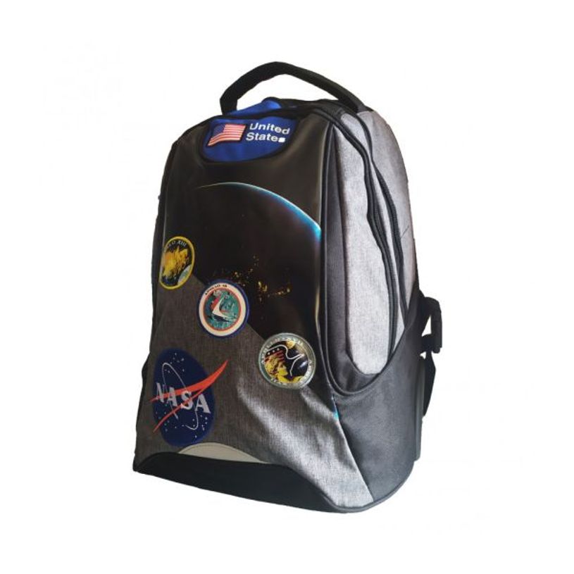 0404000022503-Sac à dos à roulettes NASA - 2 compartiments - gris - Bagtrotter-P_400002250_1-0