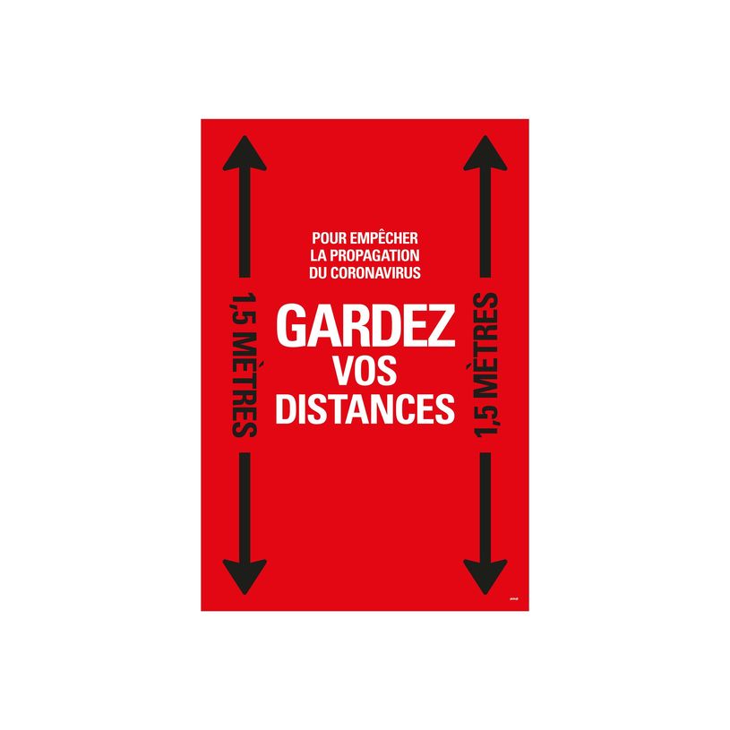 8711234040855-Pickup - Adhésif de signalisation au sol "gardez vos distances" - rouge - 60 x 90 cm-P_400002265_1-0