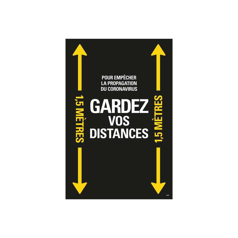 8711234040862-Pickup - Adhésif de signalisation au sol "gardez vos distances" - noir - 60 x 90 cm-P_400002266_1-0