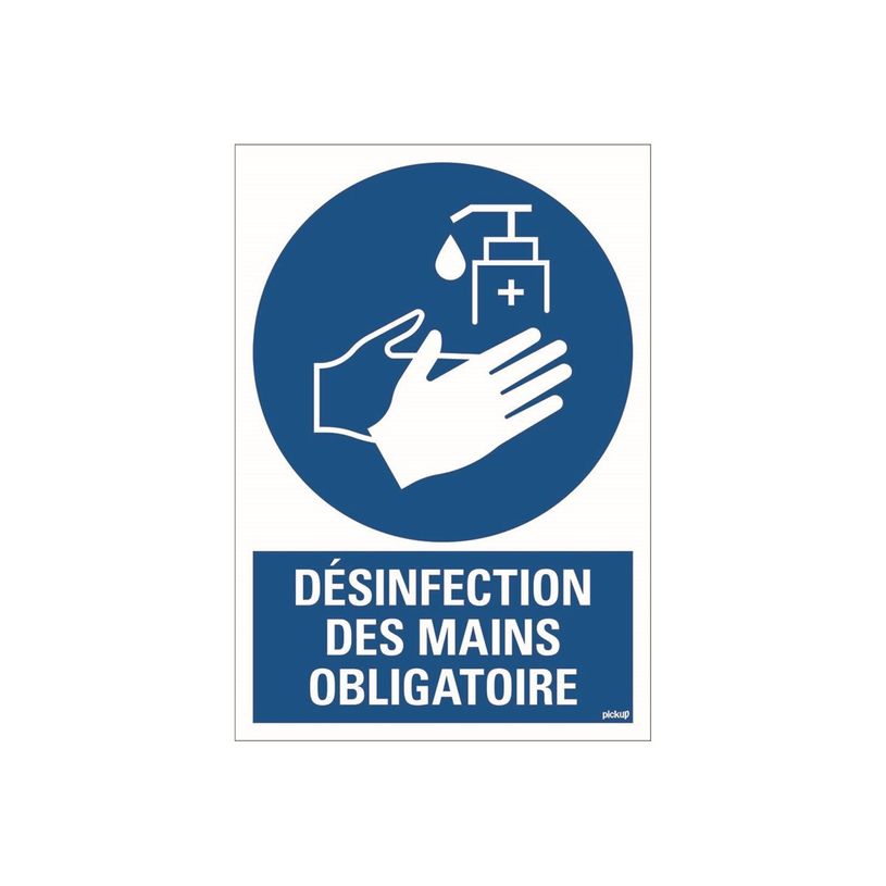 8711234133663-Pickup - Panneau polystyrène - Désinfection des mains obligatoire - 33 x 23 cm-P_400002271_1-0