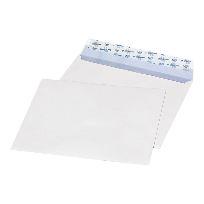 3240180230232-La Couronne - 200 Enveloppes C6 114 x 162 mm - 100 gr - blanc - sans fenêtre - bande auto-P_400002477_2-1