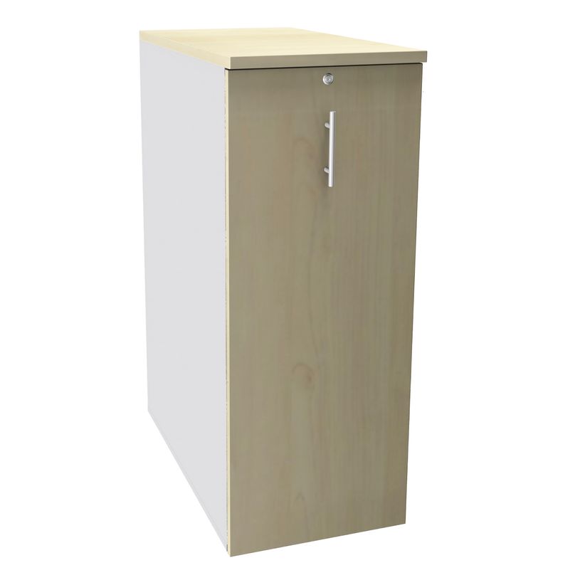 3253310170889-Caisson TOWER - L44 x H114 x P80 cm - 3 tablettes + 1 support DS réglable - structure blanc perle - dessu-P_400002626_1-0