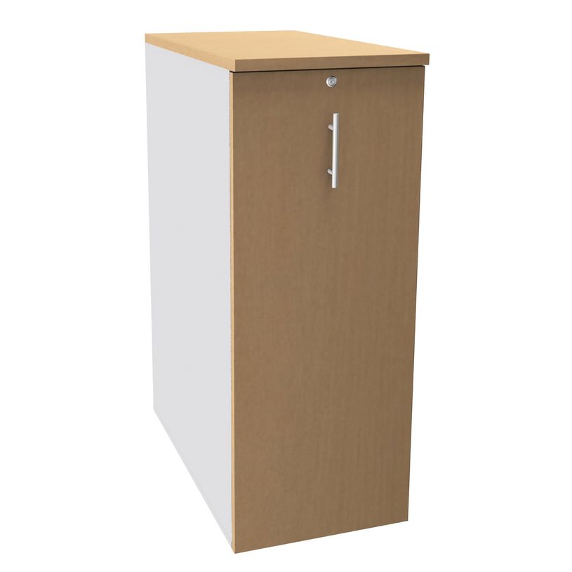 3253310170896-Caisson TOWER - L44 x H114 x P80 cm - 3 tablettes + 1 support DS réglable - structure blanc perle - dess-P_400002627_1-0