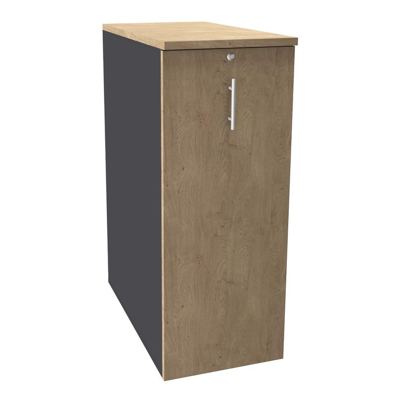 3253310170995-Caisson TOWER - L44 x H114 x P80 cm - 3 tablettes + 1 support DS réglable - structure anthracite - dessus et -P_400002637_1-0