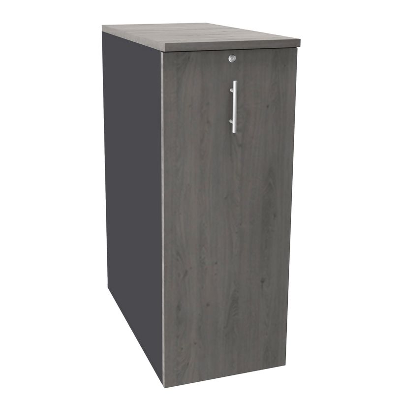 3253310171008-Caisson TOWER - L44 x H114 x P80 cm - 3 tablettes + 1 support DS réglable - structure anthracite - dessus et-P_400002638_1-0