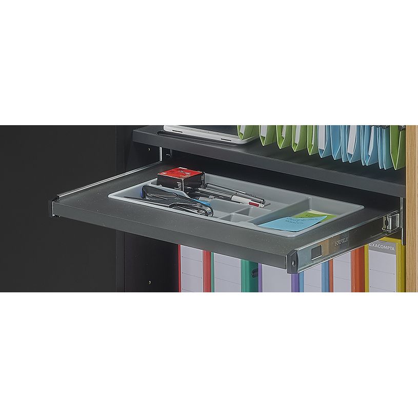 3253310169241-Tirette plumier escamotable pour caisson TOWER - anthracite-P_400002646_1-0