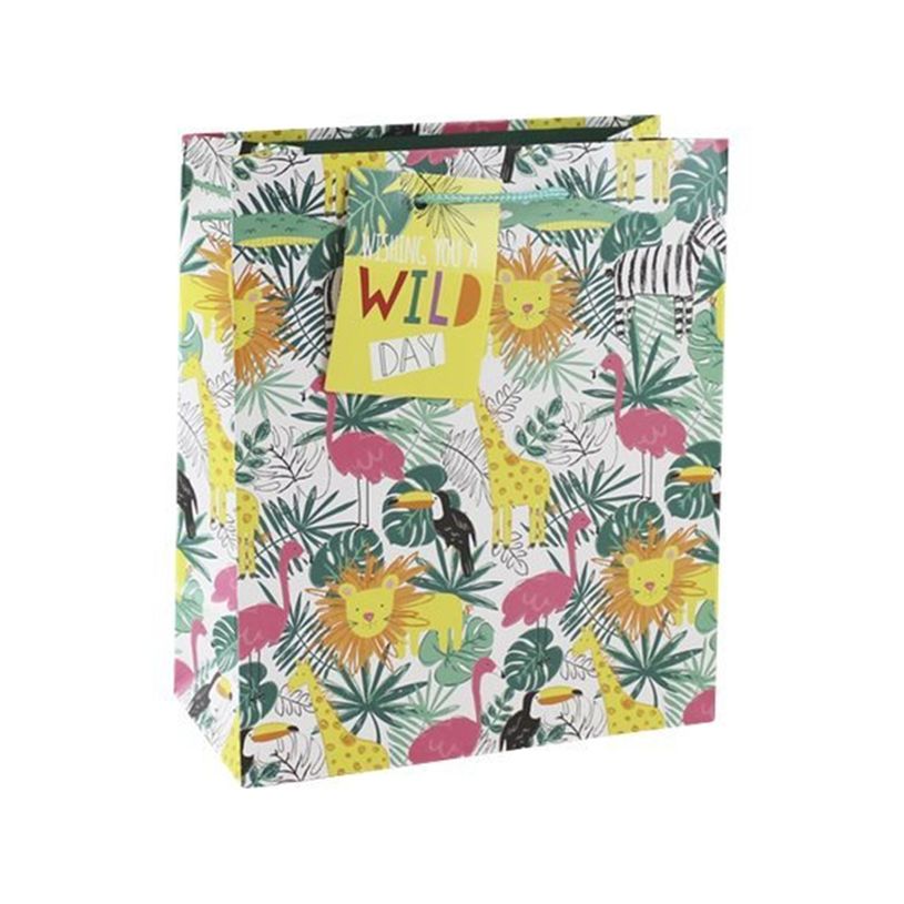 5033601584544-Clairefontaine Eurowrap - Sac cadeau - 21,5 cm x 10,2 cm x 25,3 cm - jungle-P_400002804_1-0