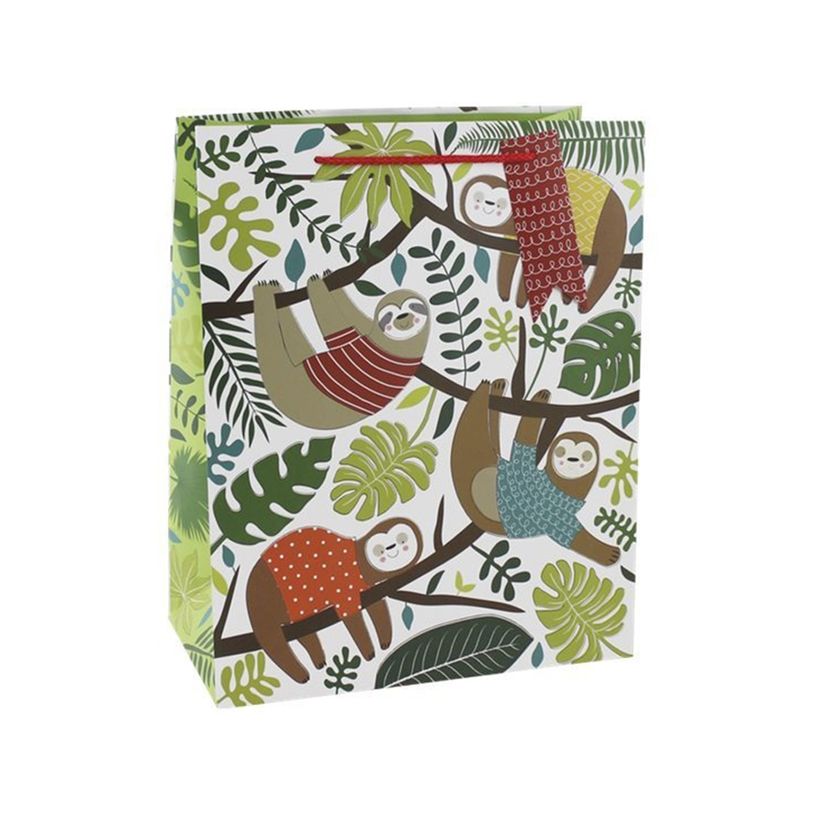 5033601548584-Clairefontaine Eurowrap - Sac cadeau - 26,5 cm x 14 cm x 33 cm - paresseux-P_400002806_1-0