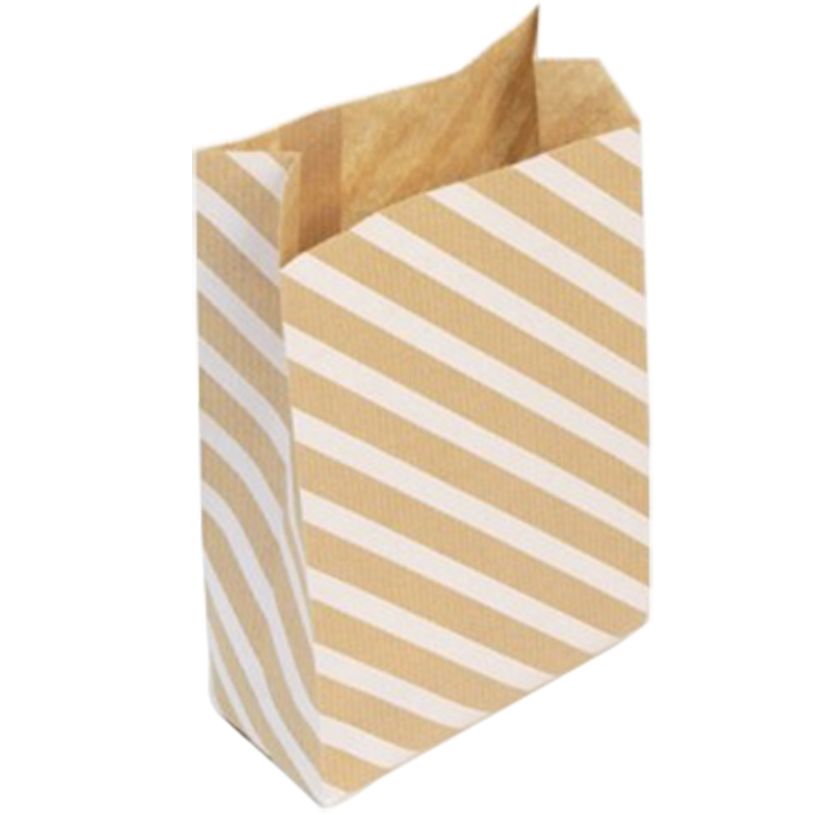 3329683941095-Clairefontaine - 50 Pochettes cadeau kraft - 11 cm x 5 cm x 21 cm - rayures blanches-P_400002828_2-1