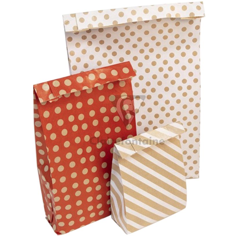 3329683941095-Clairefontaine - 50 Pochettes cadeau kraft - 11 cm x 5 cm x 21 cm - rayures blanches-P_400002828_3-2