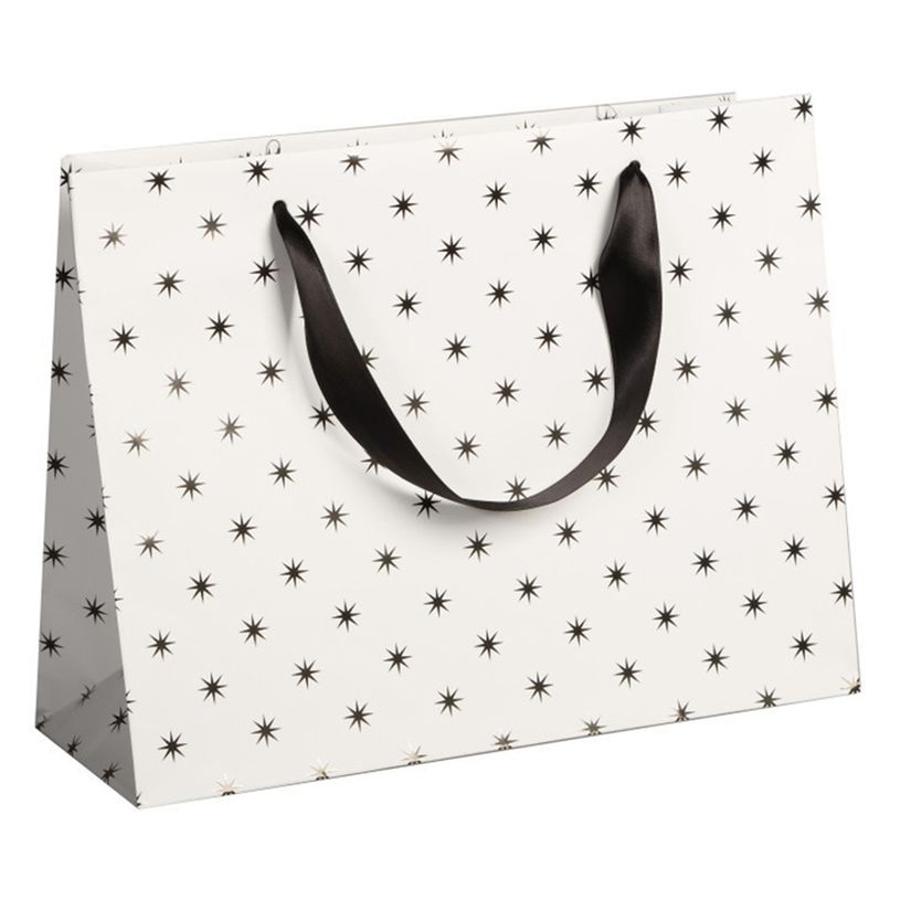 3329682128824-Clairefontaine Eurowrap Christmas Chambery - Sac cadeau - 32 x 13 x 24,5 cm - blanc et noi-P_400002860_1-0