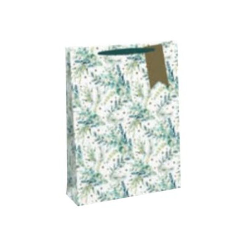 5033601538479-Clairefontaine Eurowrap - Sac cadeau pour bouteille - 12,7 x 9 x 33,5 cm - feuilles Noël-P_400002879_1-0