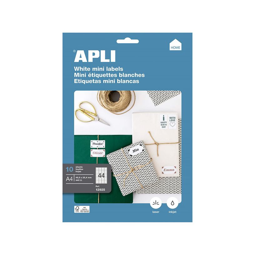8410782129257-Apli Agipa - 440 Étiquettes adhésives blanches multi-usages - 48,5 x 25,4 mm - coins dro-P_400002966_2-0