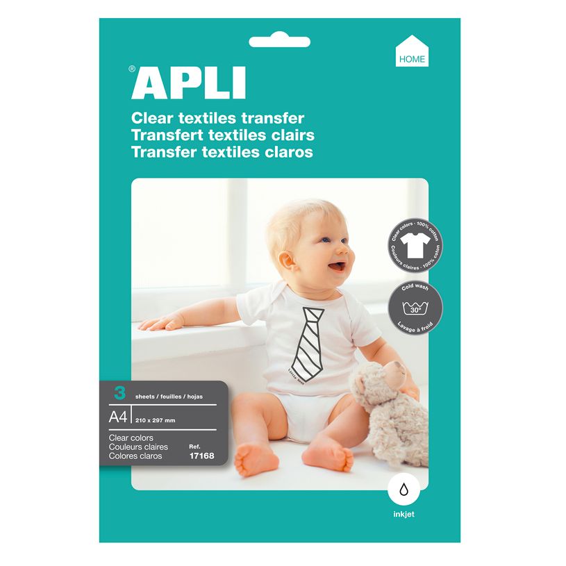 8410782171683-Apli - Papier transfert sur textiles clairs 3 feuilles A4 - Réf. 17168-P_400002978_2-0