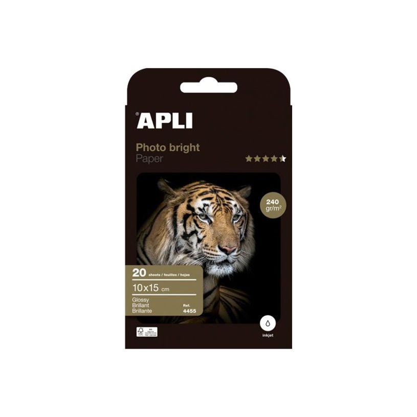 8410782044550-APLI Photo Bright - papier photo - 20 feuille(s) - 100 x 150 mm - 240 g/m²-P_400002981_1-1