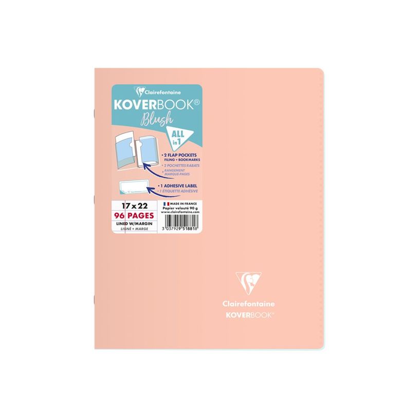 3037929518818-Clairefontaine Koverbook - Cahier polypro 17 x 22 cm - 96 pages - ligné - disponible dans-P_400003012_5-1