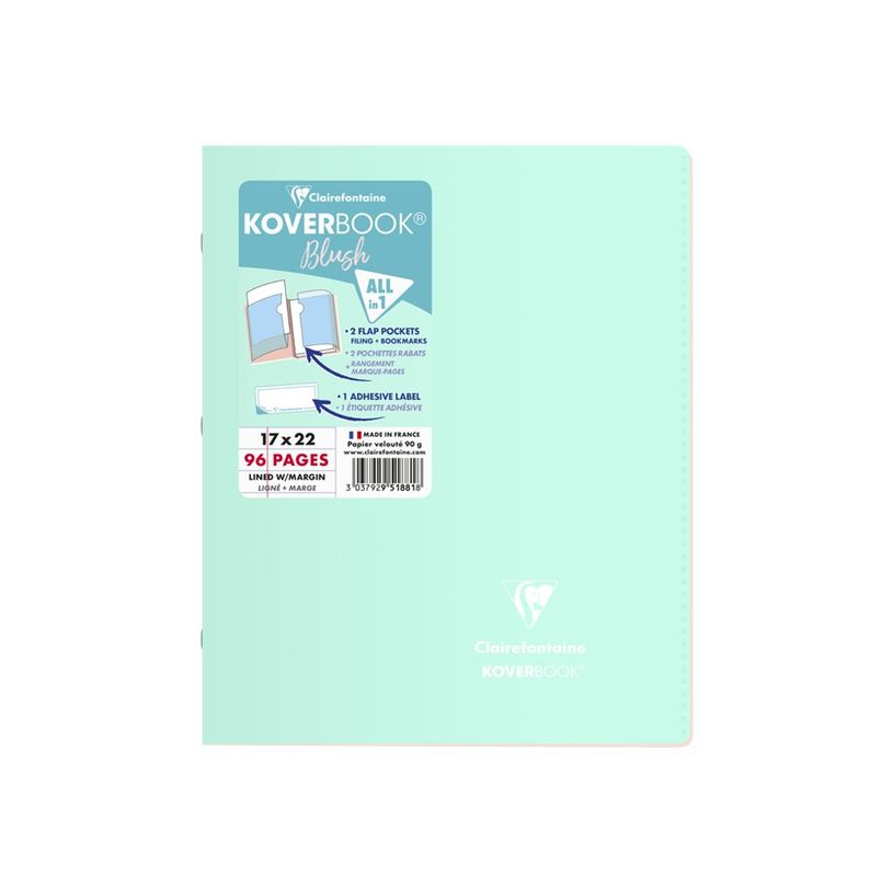 3037929518818-Clairefontaine Koverbook - Cahier polypro 17 x 22 cm - 96 pages - ligné - disponible dans-P_400003012_7-3
