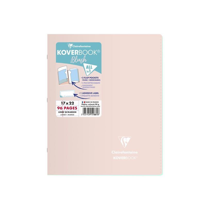 3037929518818-Clairefontaine Koverbook - Cahier polypro 17 x 22 cm - 96 pages - ligné - disponible dans-P_400003012_8-4