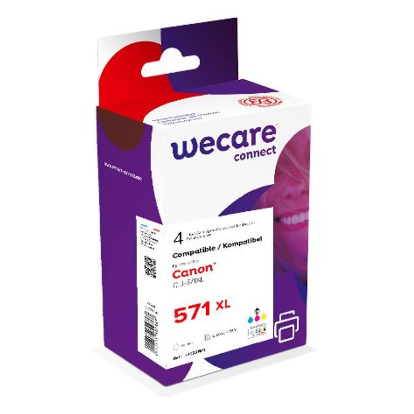 3112539809867-Cartouche compatible Canon CLI-571XL - pack de 4 - noir, cyan, magenta, jaune - Wecare-P_400003093_1-0