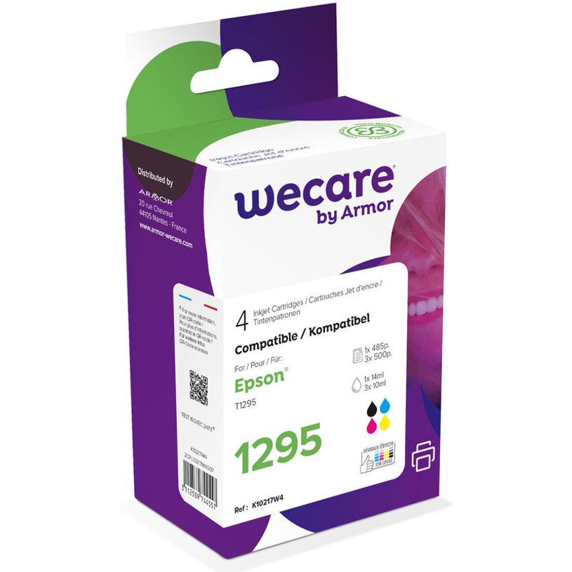 3112539744557-Cartouche compatible Epson T1295 - pack de 4 - noir, jaune, cyan, magenta - Wecare-P_400003094_1-0