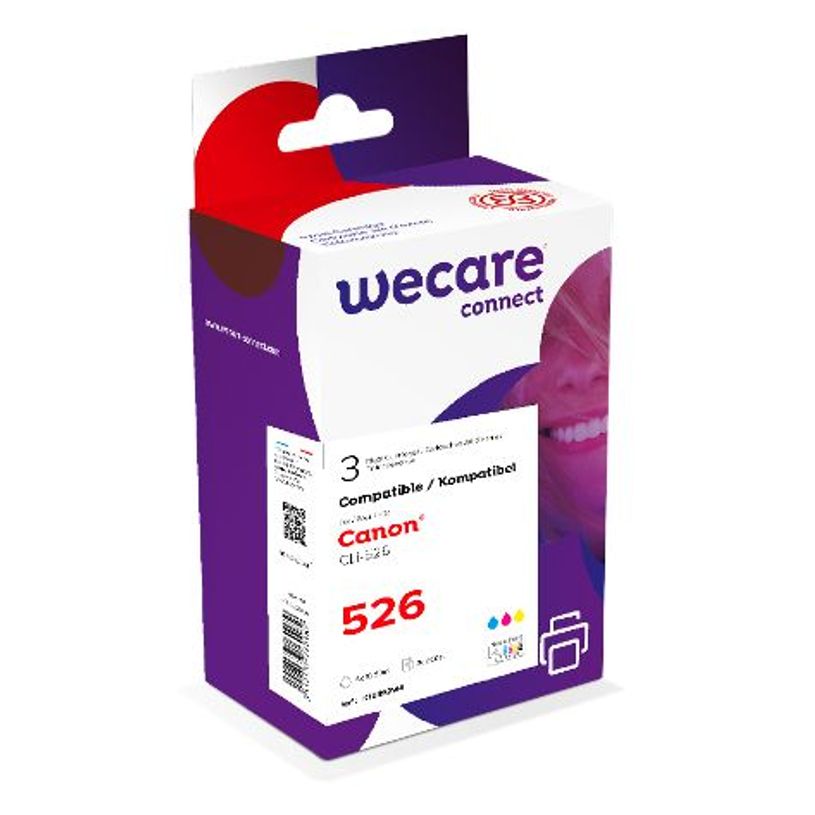 3112539760182-Cartouche compatible Canon CLI-526 - pack de 3 - cyan, magenta, jaune - Wecare-P_400003100_1-0