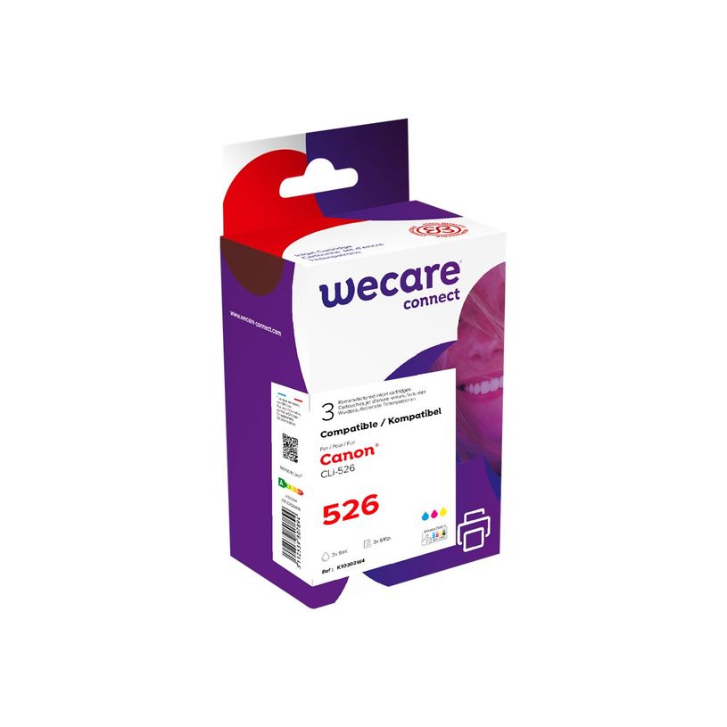 3112539807894-Cartouche compatible Canon CLI-526 - pack de 3 - cyan, magenta, jaune - Wecare-P_400003175_1-0