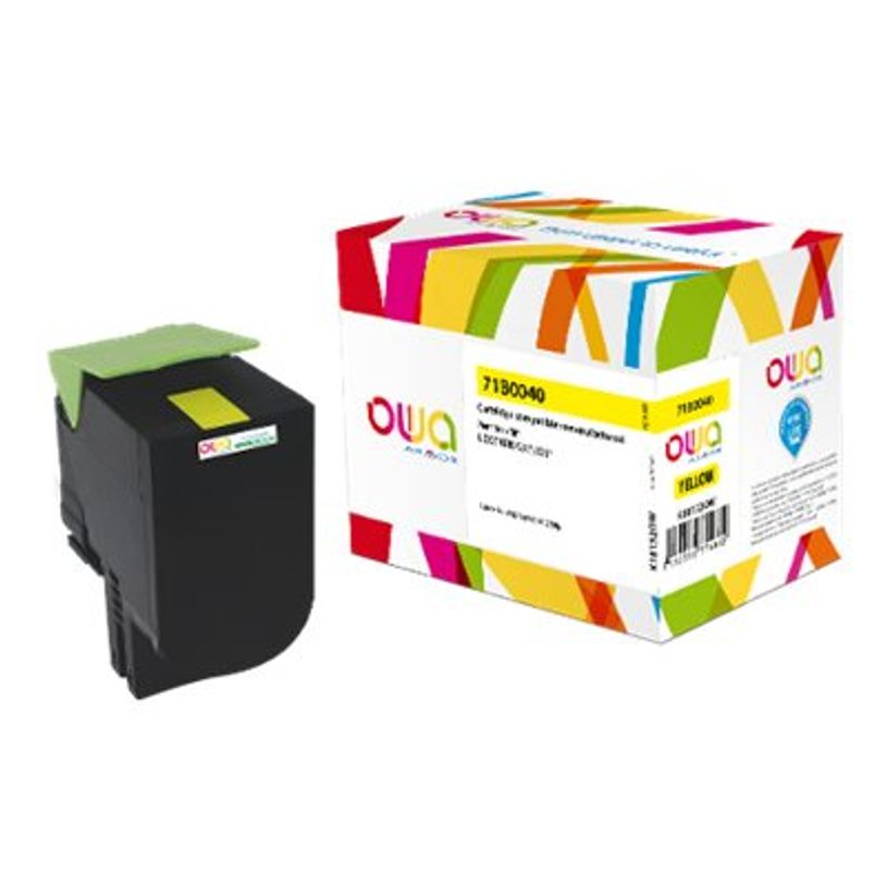 3112539774882-Cartouche laser remanufacturée Lexmark 71B0040 - jaune - Owa-P_400003249_1-0