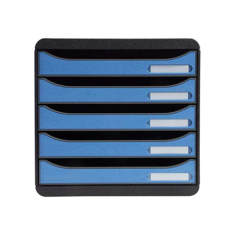 9002493424708-Exacompta Clean'Safe - Module de classement 5 tiroirs - noir/bleu-P_400003324_1-0