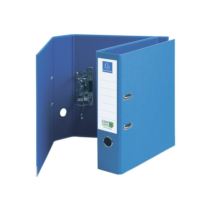 3130634532220-Exacompta Clean'Safe Prem'Touch - Classeur à levier- Dos 70 mm - A4 - bleu-P_400003333_1-0