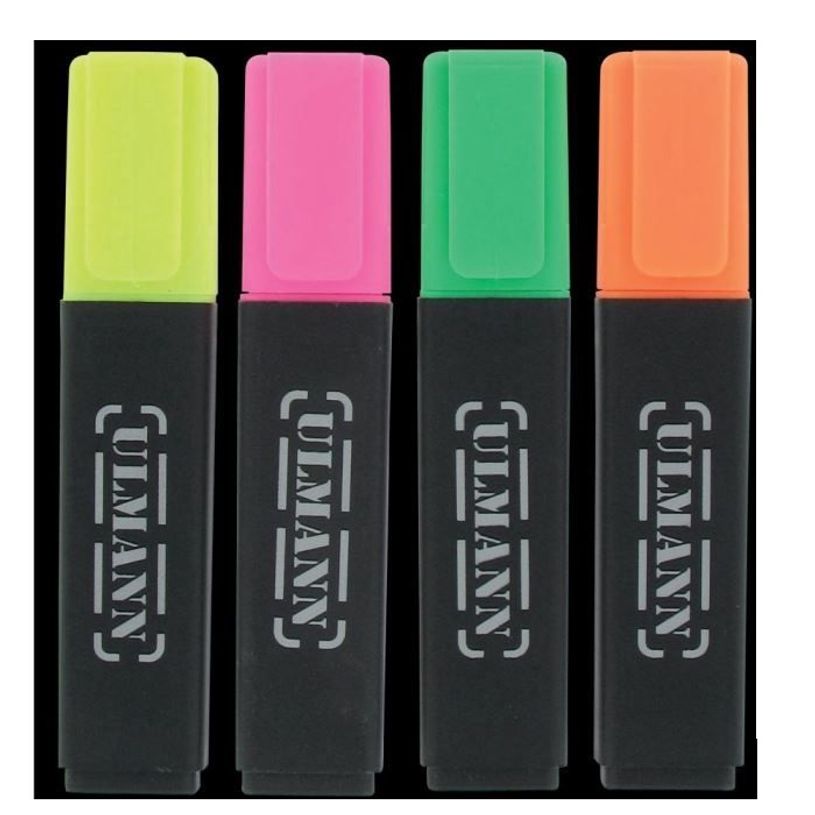 3035266802812-ULMANN - Pochette de 4 surligneurs - couleurs assorties-P_400003862_1-0