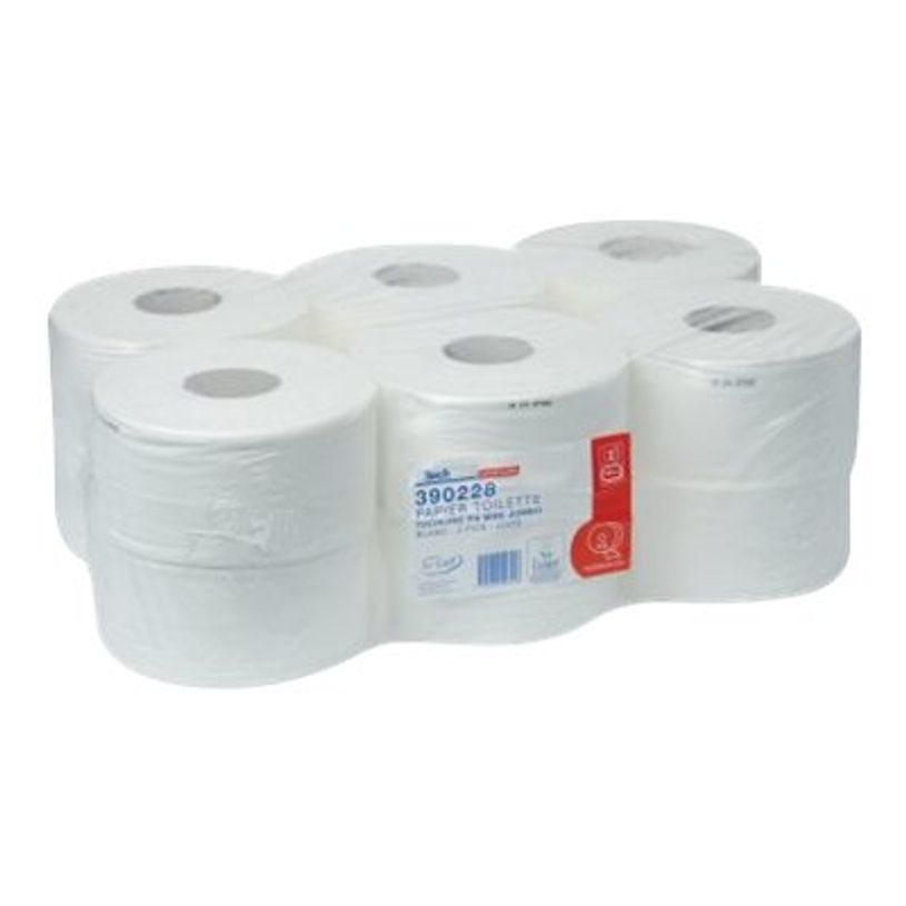 3700008506418-Techline Mini Jumbo - Papier toilette - 12 rouleaux 2 plis-P_400003915_1-0