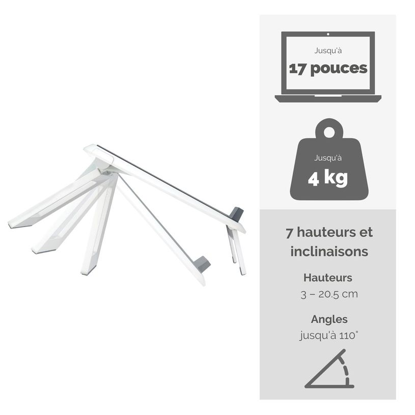 0043859706402-Fellowes I-Spire Series Quick Lift - support pour ordinateur portable - blanc-P_400004048_3-2