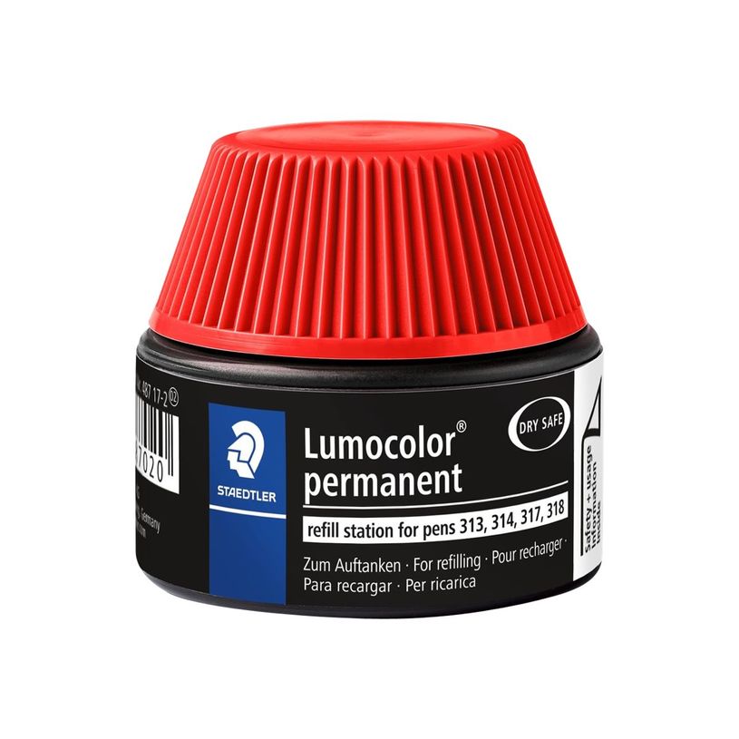 4007817487020-STAEDTLER Lumocolor - Flacon de recharge 15 ml - rouge - pour feutres permanents Lumocolor-P_400004050_1-0