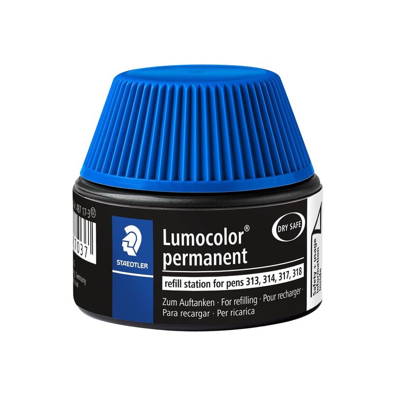 4007817487037-STAEDTLER Lumocolor - Flacon de recharge 15 ml - bleu - pour feutres permanents Lumocolor -P_400004051_1-0